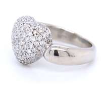 Handsome Platinum 2cts Diamond Heart Shaped Ring