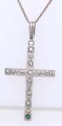Vintage 925 Sterling Silver Cross Pendant on Chain