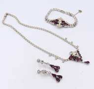 Set of Cubic Zirconia Costume Jewelry