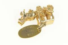 Sterling Silver 3D Carriage Mackinac Island Michigan Charm/Pendant