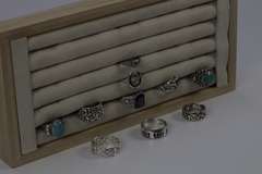 Sterling Silver Curated Ring Assortment Various Sizes & Styles (10 Ring Lot)