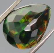 Fully faceted 2.24ct pear cut Black Opal