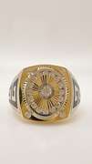 Men's 14kt Solid Yellow Gold, Onyx, & CZ Ring