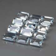 Large 4.98ct platinum blue emerald cut Aquamarine set