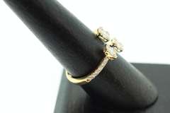 Exciting 18kt Yellow Gold Open Band Diamond Ring