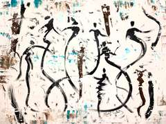 Sabri Said Original Acrylic on Canvas "Dancing"