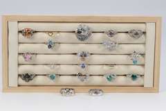 .925 Sterling Silver Curated Ring Set 20 RIng Lot Various Sizes & Styles