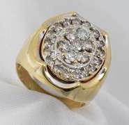 Impressive Man's 1 Ct. T.W. Diamond Cluster