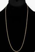 14k Yellow Gold Solid Pave Curb Link Chain 2.5mm Necklace 24"