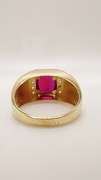 Men's 14kt Solid Yellow Gold & Gemstone Ring. Total weight: