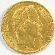 Lovely BU 1869-BB France Napoleon III 20 Francs Gold Piece