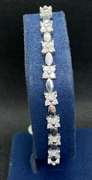 GORGEOUS LADIES 3.00 CARAT DIAMOND PLATINUM FLOWER BRACELET