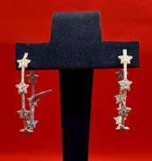 STYLISH 14K WHITE GOLD HOOP EARRINGS WITH 1.78 CARAT OF DIAMOND