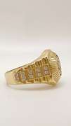 Men's 14kt Solid Yellow Gold & CZ Ring