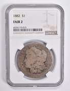 FAIR 2 1882 Morgan Silver Dollar NGC Lowball Low Ball
