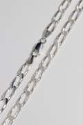 .925 Sterling Silver 5.7mm Diamond Cut Paperclip Chain 18 Inches