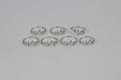 .925 Sterling Silver EKG Rings Lot of 40 Rings Various Sizes