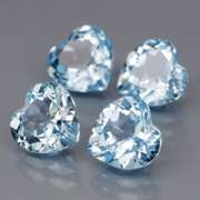 Superb quality 8.72ct 4 piece sky blue Topaz set