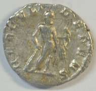 Septimius Severus Roman Silver Denarius, 193-211 AD with Hercules