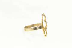 8K Yellow Gold Geometric Red Blue Green Enamel Retro Ring