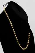 10k Gold 5mm Moon Bead Chain Necklace 18 Inches