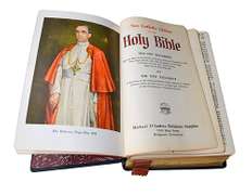 Hardcover 1954 Holy Bible, New Catholic Edition Illustrated, Printed and Bound in the USA