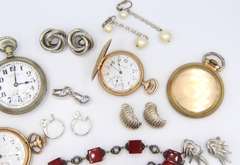 Group Lot of 3 Pocket Watches and Custom Jewelry