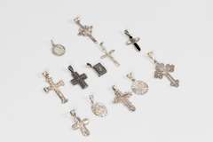 Sterling Silver Christian Pendant Lot