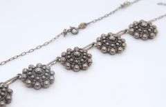 Vintage 925 Sterling Silver Flower Style Necklace