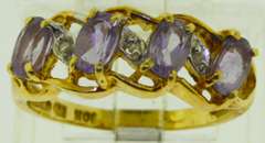 10KT Yellow Gold Amethyst Ring