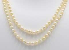 Vintage Graduated Double Strand Pearl Necklace