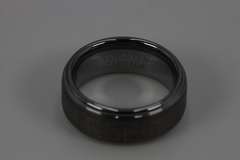 8mm Tungsten Carbide Wedding Band w/Greek Key Design Size 6