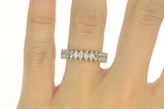 Platinum 1.76 Ctw Marquise Diamond Wedding Band Ring