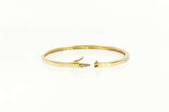 14K Yellow Gold 0.50 Ctw Diamond Channel Classic Oval Bangle Bracelet