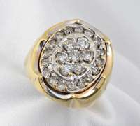 Impressive Man's 1 Ct. T.W. Diamond Cluster