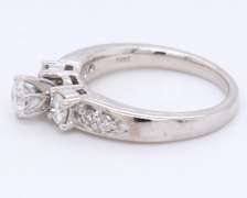 Divine White Gold Diamond Engagement Ring with Matching Band