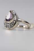 Sterling Silver Natural Amethyst Gemstone Ring Size 7.5