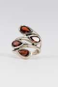Sterling Silver Natural Garnet Gemstone Ring Size 7