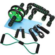 7 Pcs/Set Ab Rollers Kit Push-UP Bar Jump Rope
