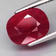 Fantastic 7.17ct oval cut rich blood red Ruby
