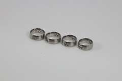 Lot of 17 Stainless Steel 316L Laser Cut Lizard Rings Various Sizes