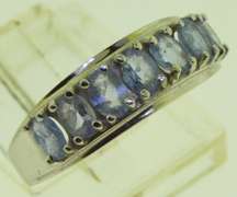10KT White Gold Light Amethyst Ring Band