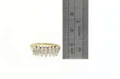 10K Yellow Gold 0.50 Ctw Tiered Diamond Squared Cluster Ring