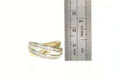 18K Yellow Gold 0.59 Ctw Diamond Layered Wedding Band Ring