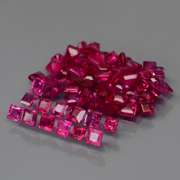 Premium 3.41ct 70 piece princess cut Ruby set