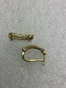BRAND NEW 14K YELLOW GOLD AND DIAMOND EARRINGS.