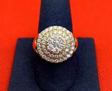 MENS 14K YELLOW GOLD RING WITH 2.00 CARATS OF DIAMOND