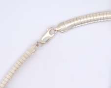 Vintage Italian 925 Sterling Silver Omega Necklace