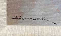 Siamak Etemadi Original Oil on Canvas "Horses"