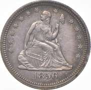 1856 Seated Liberty Quarter Dollar